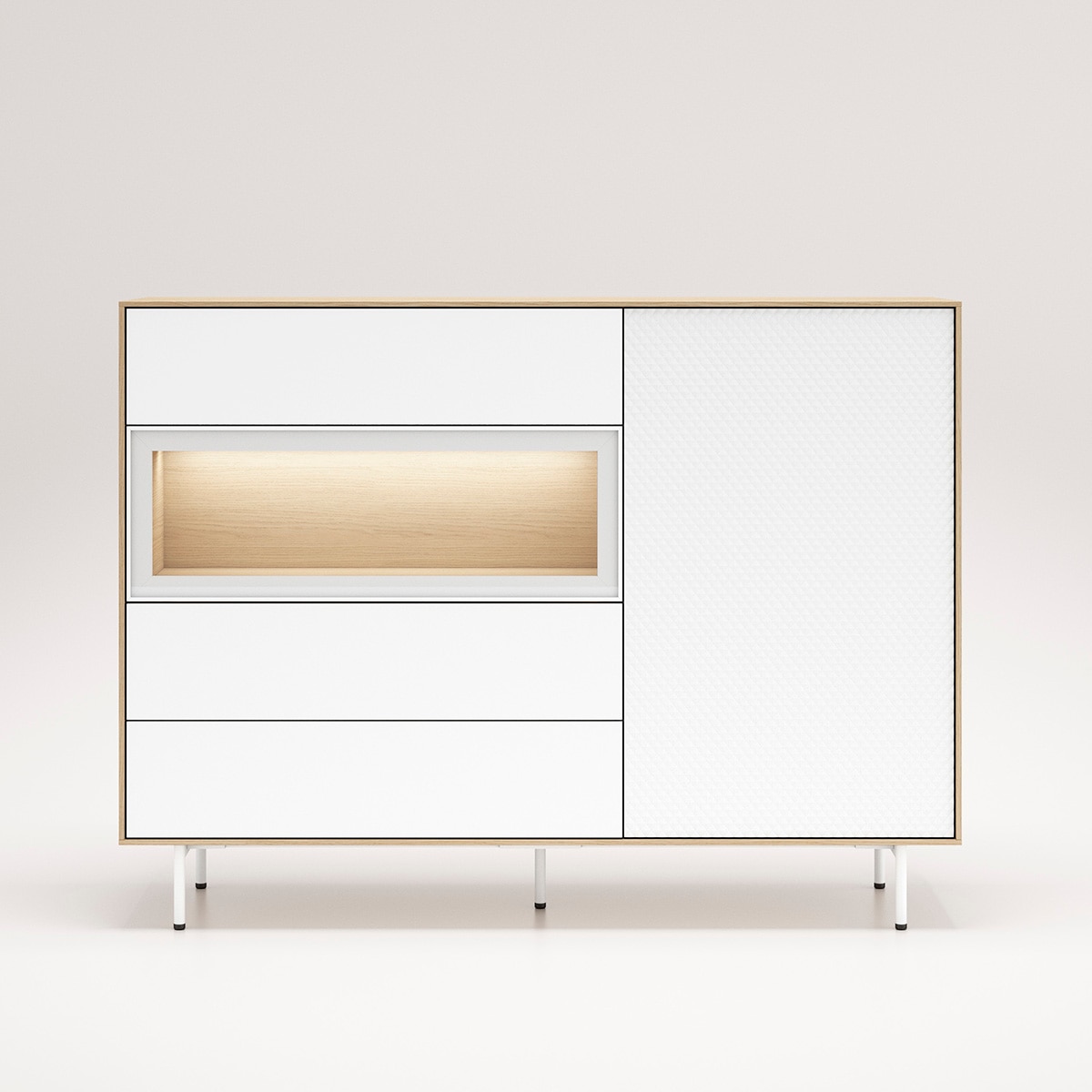 Imagem 0 de Aparador com 2 portas e pés Evolution 2.0