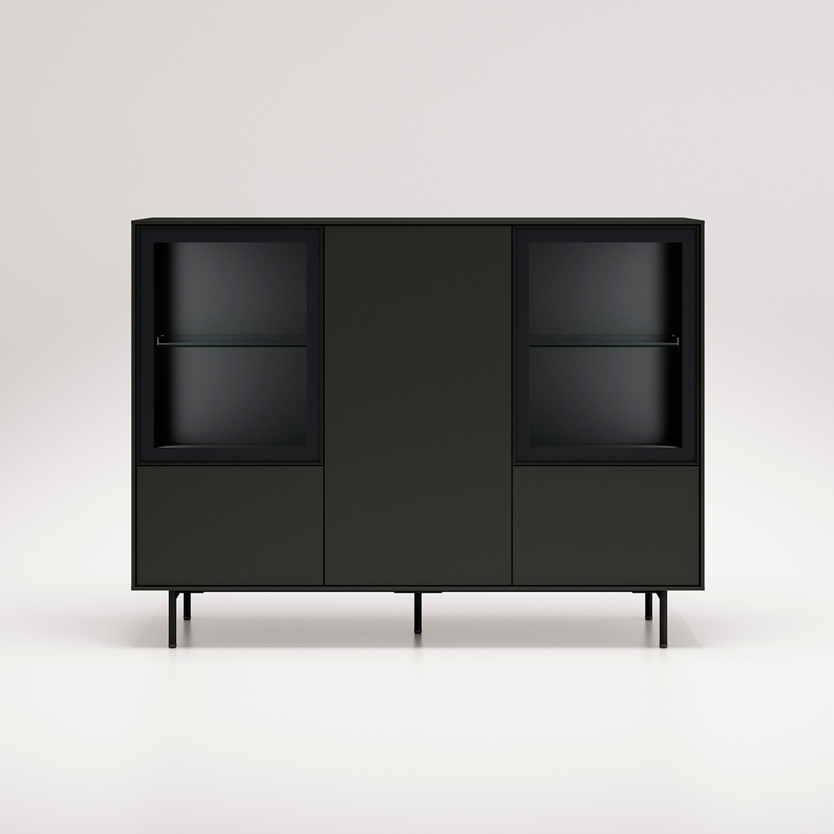 Imagem 0 de Aparador com 3 portas de vidro Evolution 2.0