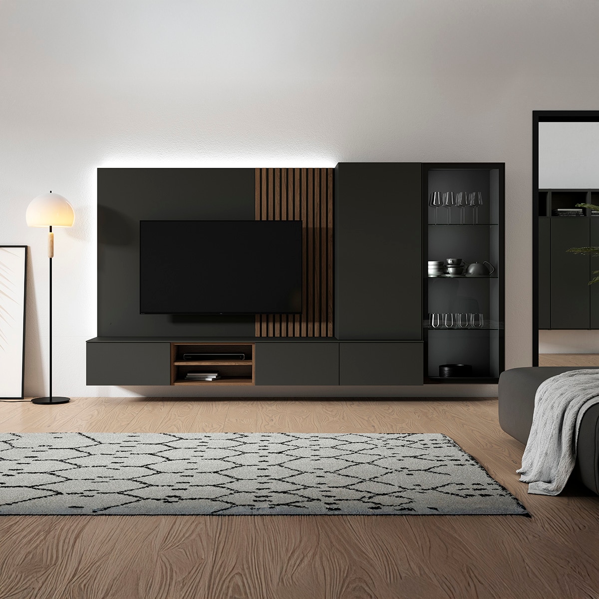 Imagem 0 de Móvel de sala modular com vitrina Evolution 2.0