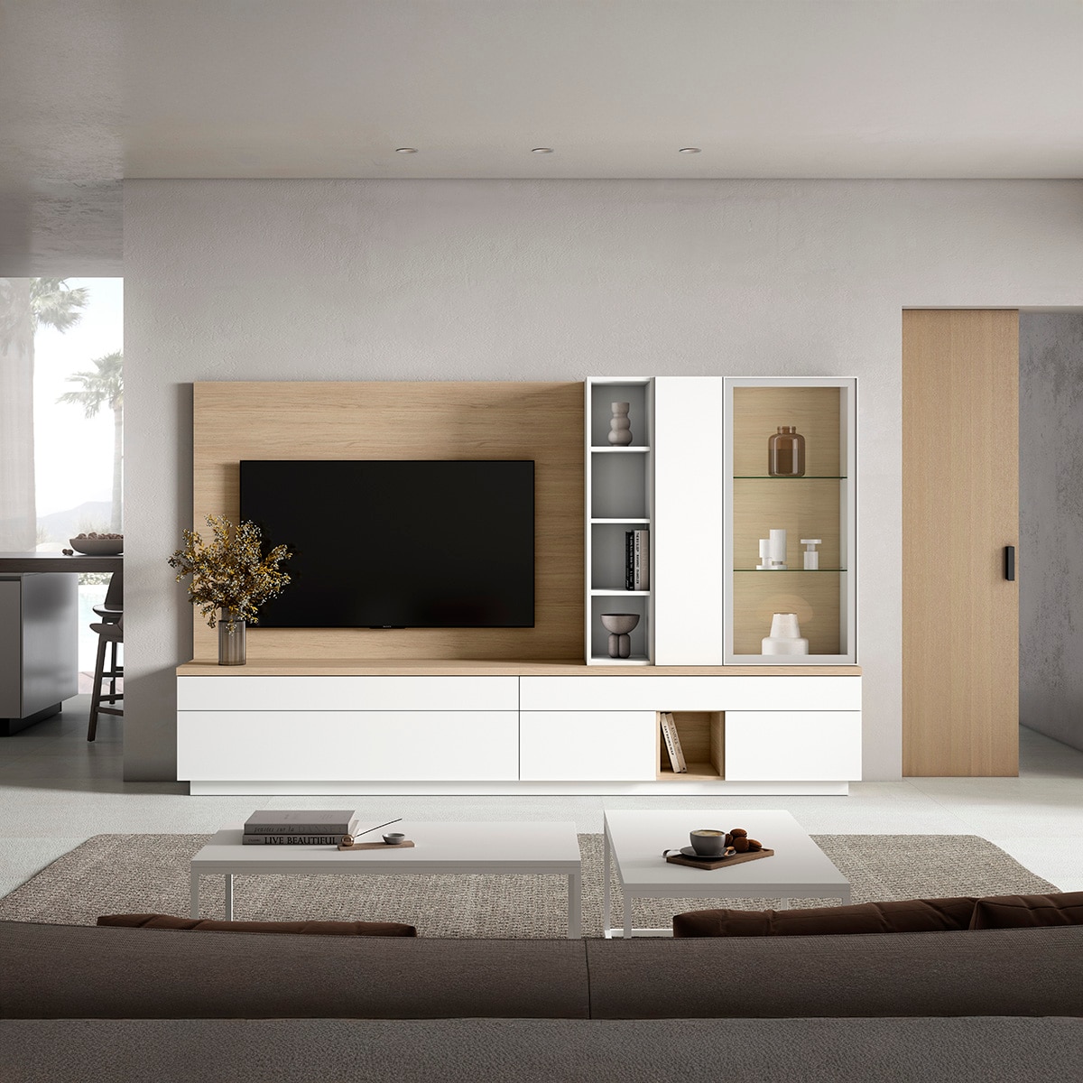 Imagem 0 de Móvel de sala modular com 7 prateleiras e 1 nicho Evolution 2.0