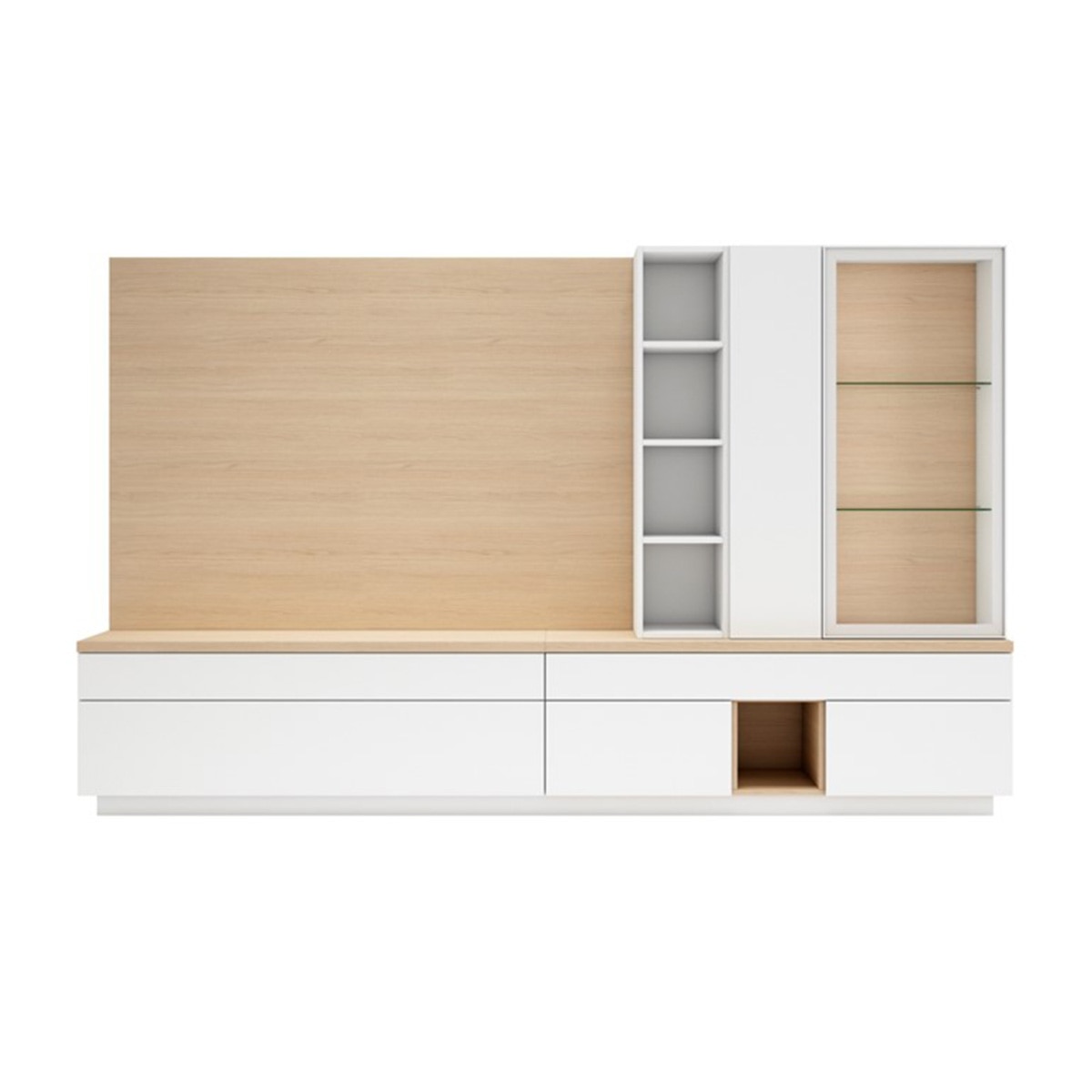 Móvel de sala modular com 7 prateleiras e 1 nicho Evolution 2.0 Branco-2