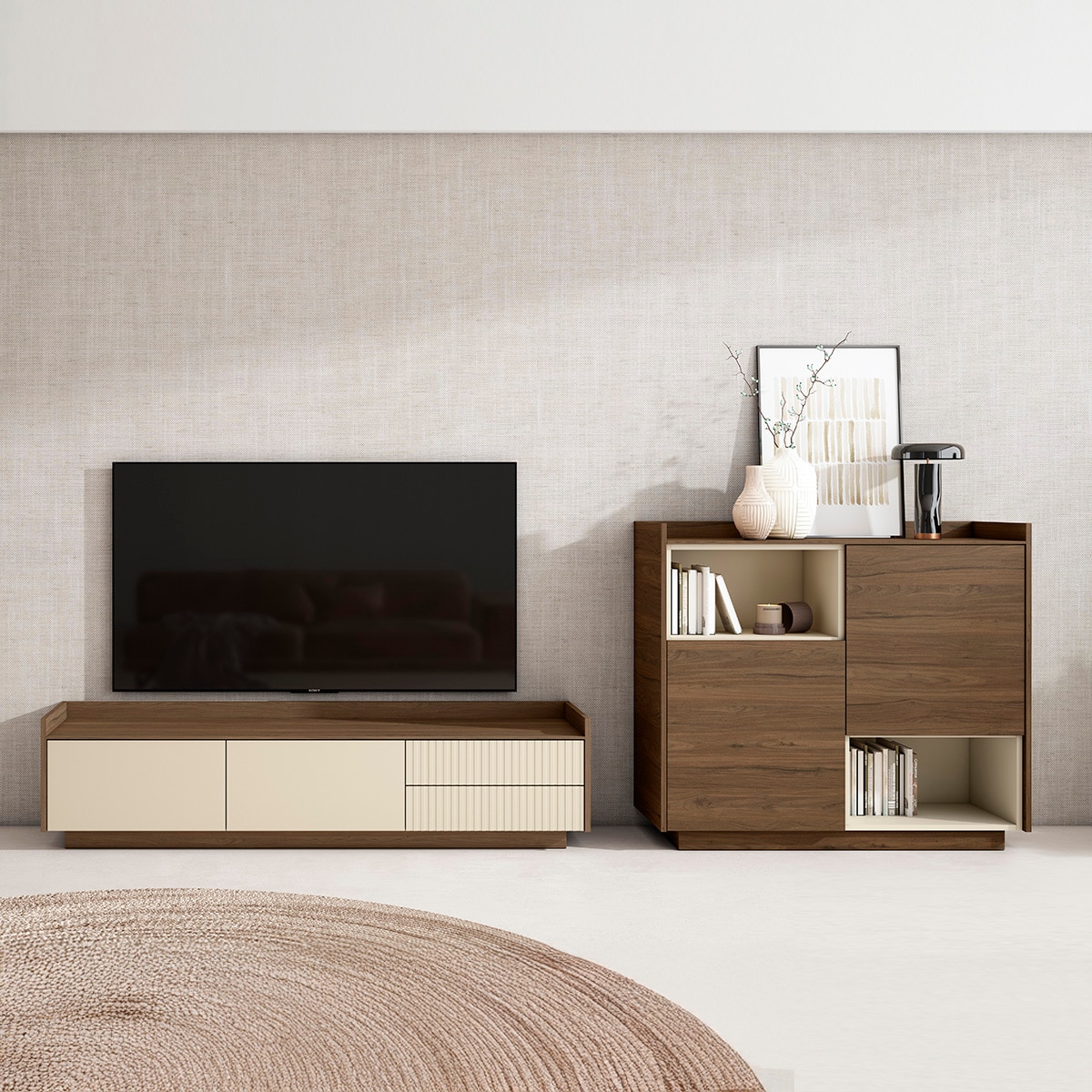 Imagem 0 de Móvel de sala retangular com 2 portas e 2 gavetas Evolution 2.0