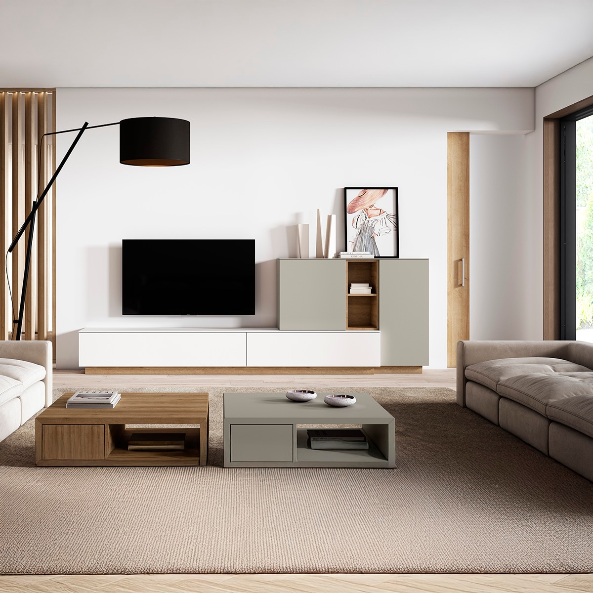 Imagem 0 de Móvel de sala modular com 4 portas e 1 nicho Evolution 2.0