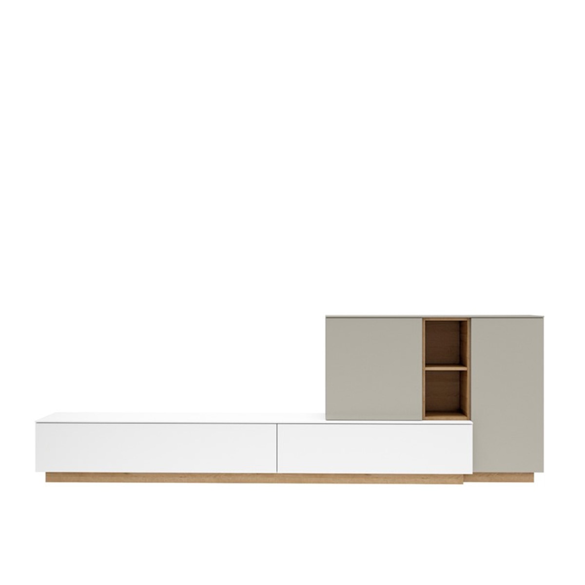 Móvel de sala modular com 4 portas e 1 nicho Evolution 2.0 Branco-2