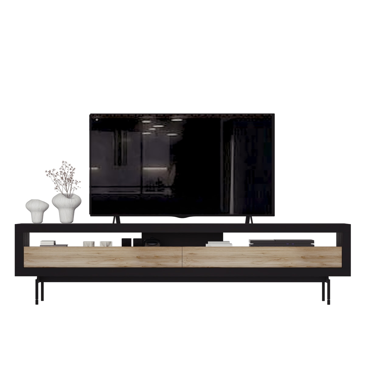 Imagem 0 de Móvel de TV de Madeira de Carvalho com Pés Qubic New 2.0