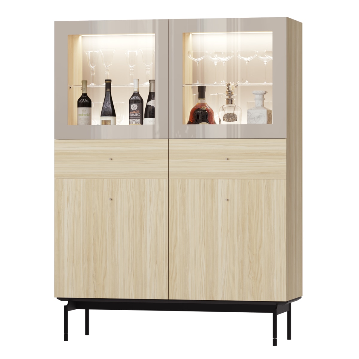 Imagem 0 de Vitrina com 2 Portas e 2 Gavetas 162 cm de Altura New 2.0