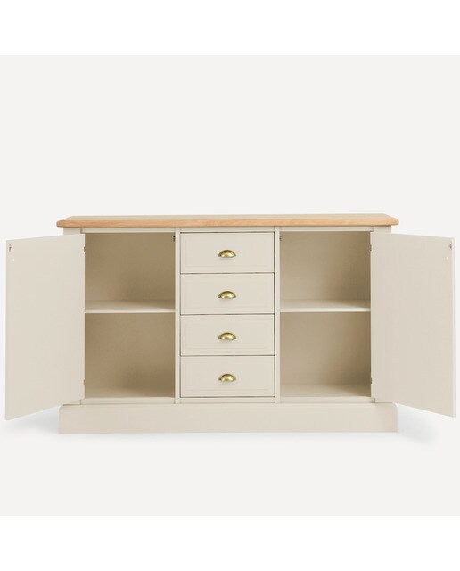 Aparador com 2 Portas e 4 Gavetas Limoux Creme-4