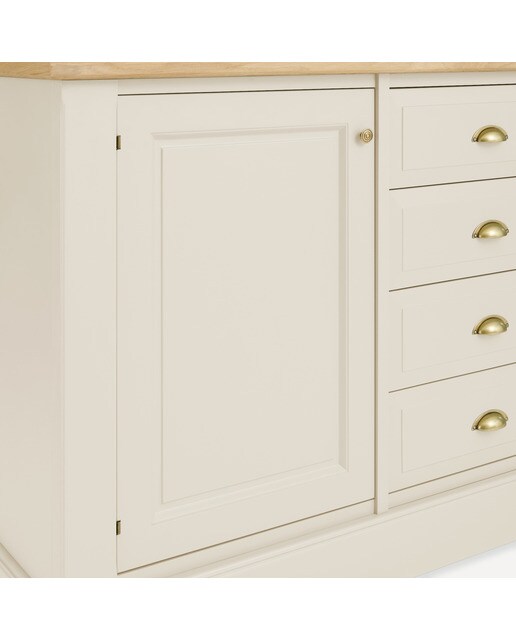 Aparador com 2 Portas e 4 Gavetas Limoux Creme-6