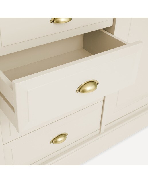 Aparador com 2 Portas e 4 Gavetas Limoux Creme-7