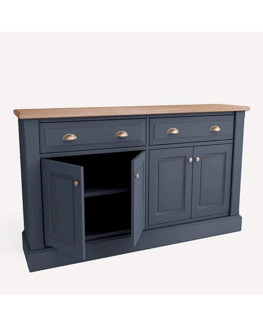 Imagen 3 de Aparador con 4 puertas y 2 cajones Limoux El Corte Inglés - Gris azulado 149 x 40 x 92 cm Gris azulado