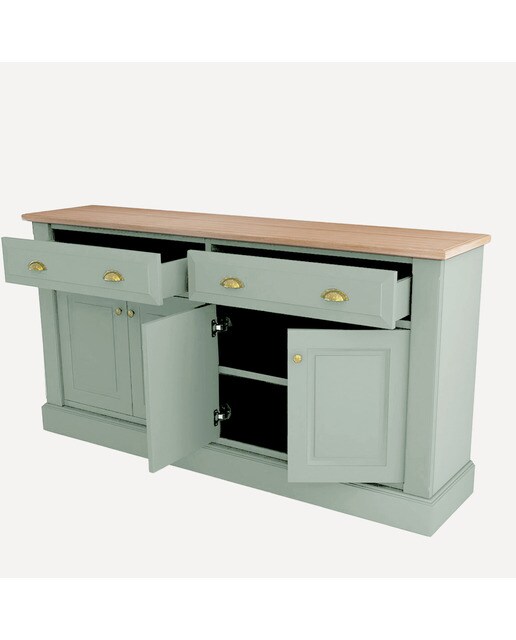 Imagen 4 de Aparador con 4 puertas y 2 cajones Limoux El Corte Inglés - Verde menta 149 x 40 x 92 cm Verde menta