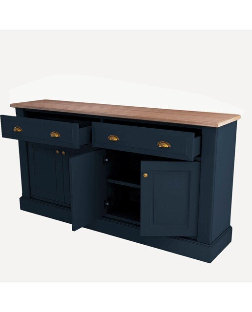 Imagen 4 de Aparador con 4 puertas y 2 cajones Limoux El Corte Inglés - Azul Océano 149 x 40 x 92 cm Azul Océano