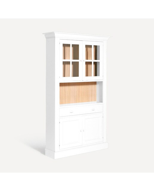 Vitrina con 2 puertas, 1 hueco y 1 cajón Limoux El Corte Inglés - Blanco Blanco-2