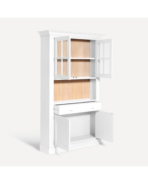 Vitrina con 2 puertas, 1 hueco y 1 cajón Limoux El Corte Inglés - Blanco Blanco-4