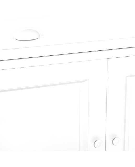 Vitrina con 2 puertas, 1 hueco y 1 cajón Limoux El Corte Inglés - Blanco Blanco-5