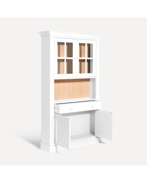Vitrina con 2 puertas, 1 hueco y 1 cajón Limoux El Corte Inglés - Blanco Blanco-7