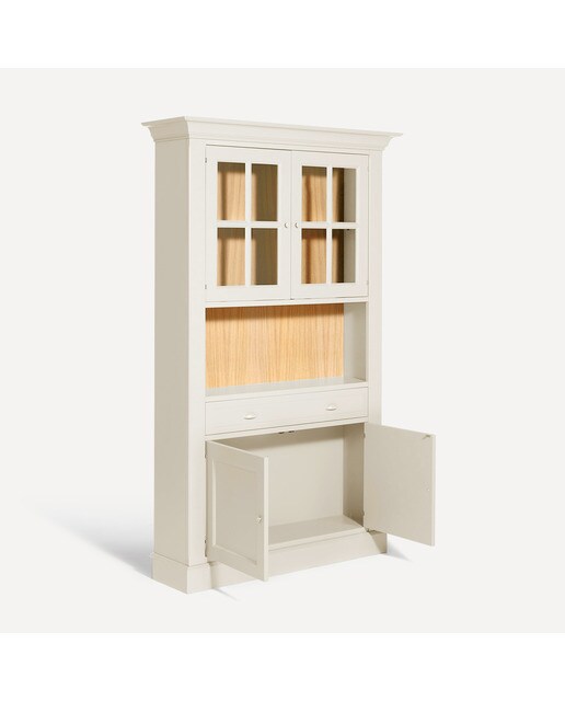 Vitrina con 2 puertas, 1 hueco y 1 cajón Limoux El Corte Inglés - Crema Crema-6