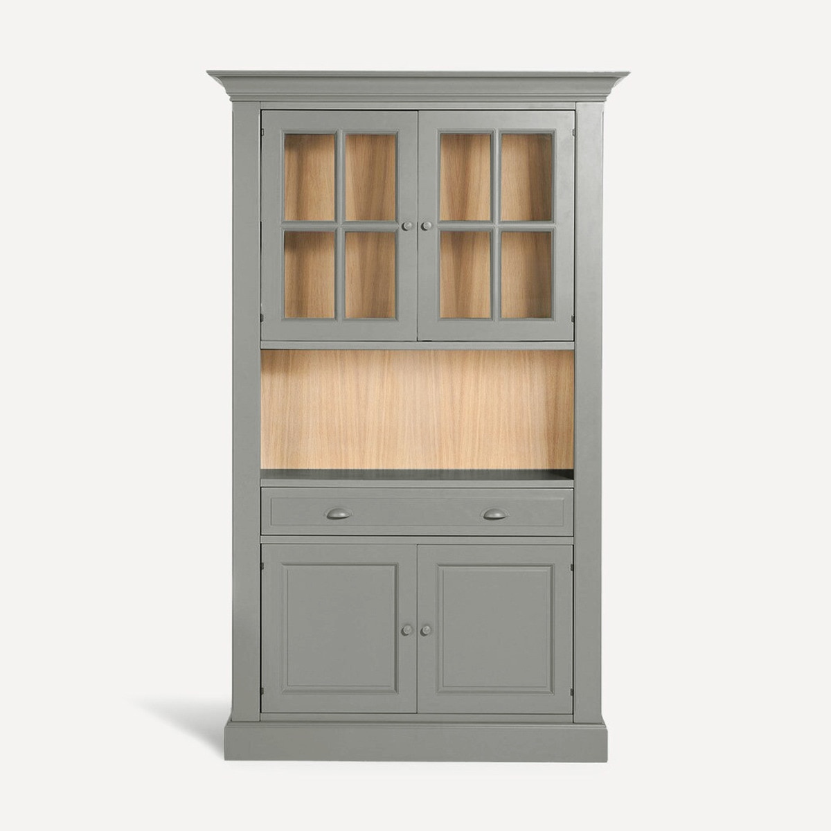 Vitrina con 2 puertas, 1 hueco y 1 cajón Limoux El Corte Inglés - Gris Gris-1