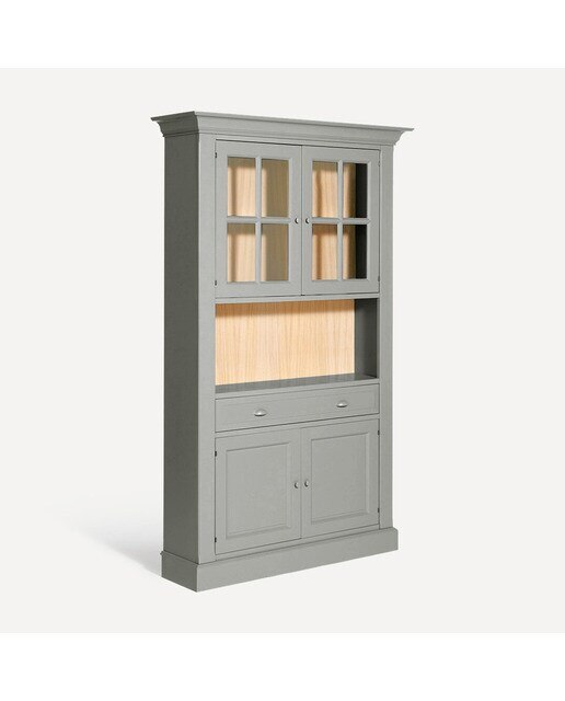 Vitrina con 2 puertas, 1 hueco y 1 cajón Limoux El Corte Inglés - Gris Gris-2