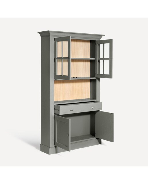 Vitrina con 2 puertas, 1 hueco y 1 cajón Limoux El Corte Inglés - Gris Gris-4