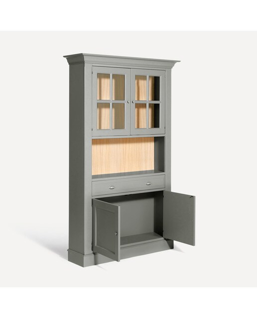 Vitrina con 2 puertas, 1 hueco y 1 cajón Limoux El Corte Inglés - Gris Gris-6