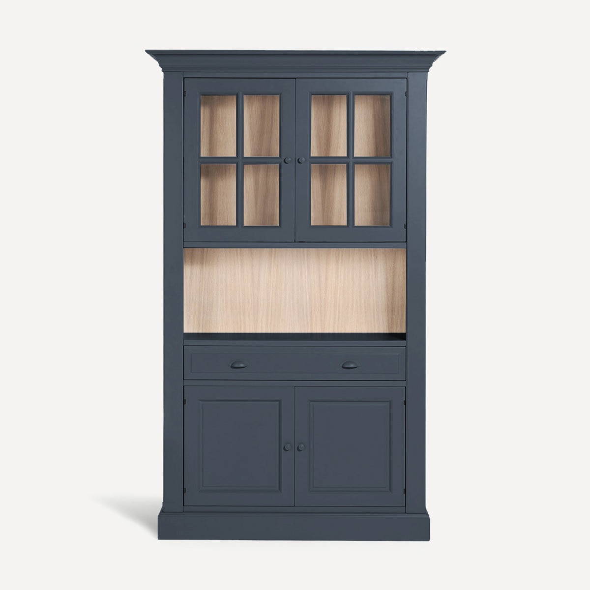 Vitrina con 2 puertas, 1 hueco y 1 cajón Limoux El Corte Inglés - Gris azulado Gris azulado-1