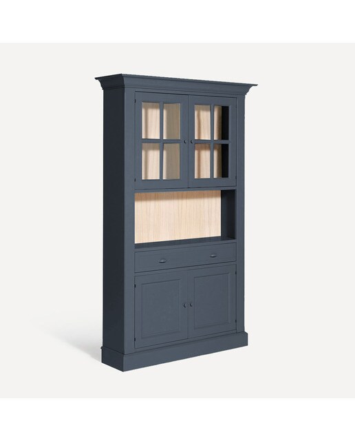 Vitrina con 2 puertas, 1 hueco y 1 cajón Limoux El Corte Inglés - Gris azulado Gris azulado-2