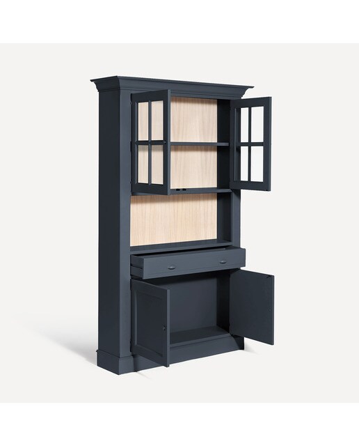 Vitrina con 2 puertas, 1 hueco y 1 cajón Limoux El Corte Inglés - Gris azulado Gris azulado-4