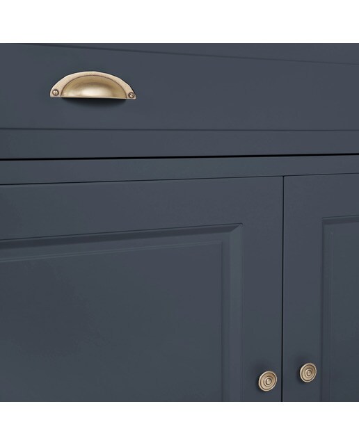 Vitrina con 2 puertas, 1 hueco y 1 cajón Limoux El Corte Inglés - Gris azulado Gris azulado-5
