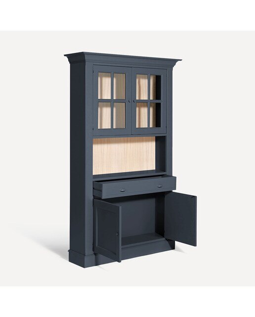 Vitrina con 2 puertas, 1 hueco y 1 cajón Limoux El Corte Inglés - Gris azulado Gris azulado-7