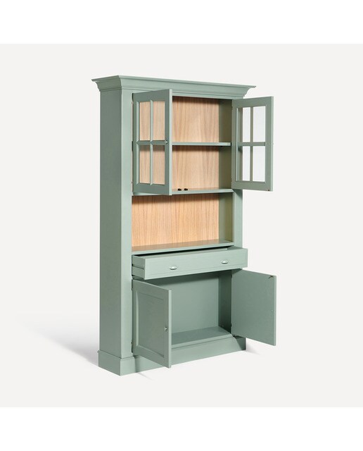 Vitrina con 2 puertas, 1 hueco y 1 cajón Limoux El Corte Inglés - Verde menta Verde menta-4