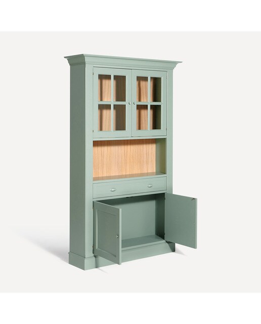 Vitrina con 2 puertas, 1 hueco y 1 cajón Limoux El Corte Inglés - Verde menta Verde menta-6
