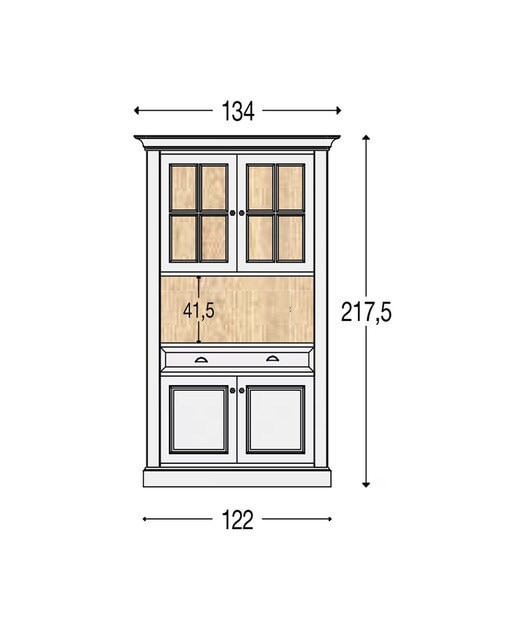 Vitrina con 2 puertas, 1 hueco y 1 cajón Limoux El Corte Inglés - Verde menta Verde menta-10