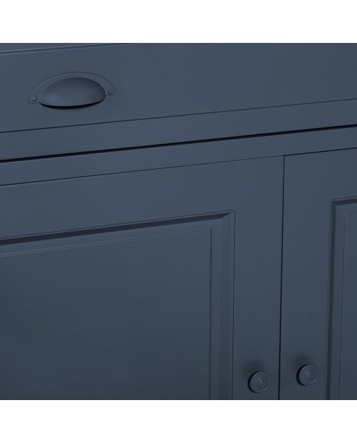 Vitrina com 2 Portas, 1 Espaço e 1 Gaveta Limoux Azul-oceano-5