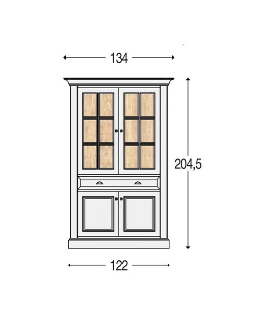 Imagen 10 de Vitrina con 2 puertas y 1 cajón Limoux El Corte Inglés - Crema Crema