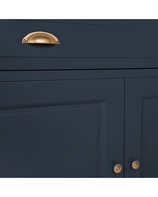 Vitrina com 2 Portas e 1 Gaveta Limoux Azul-oceano-5