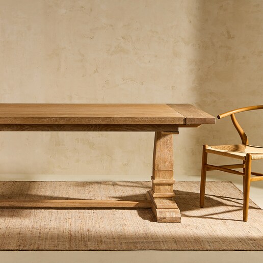 Mesa extensible de madera de roble Vintage