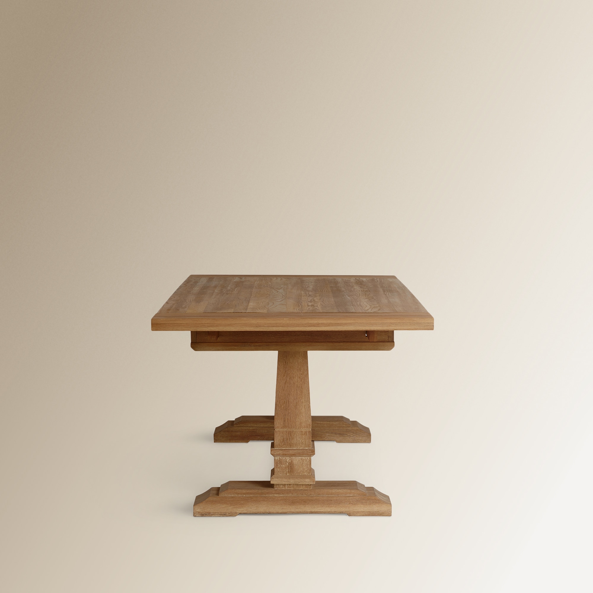 Mesa Extensível de Madeira de Carvalho Vintage. Natural-4
