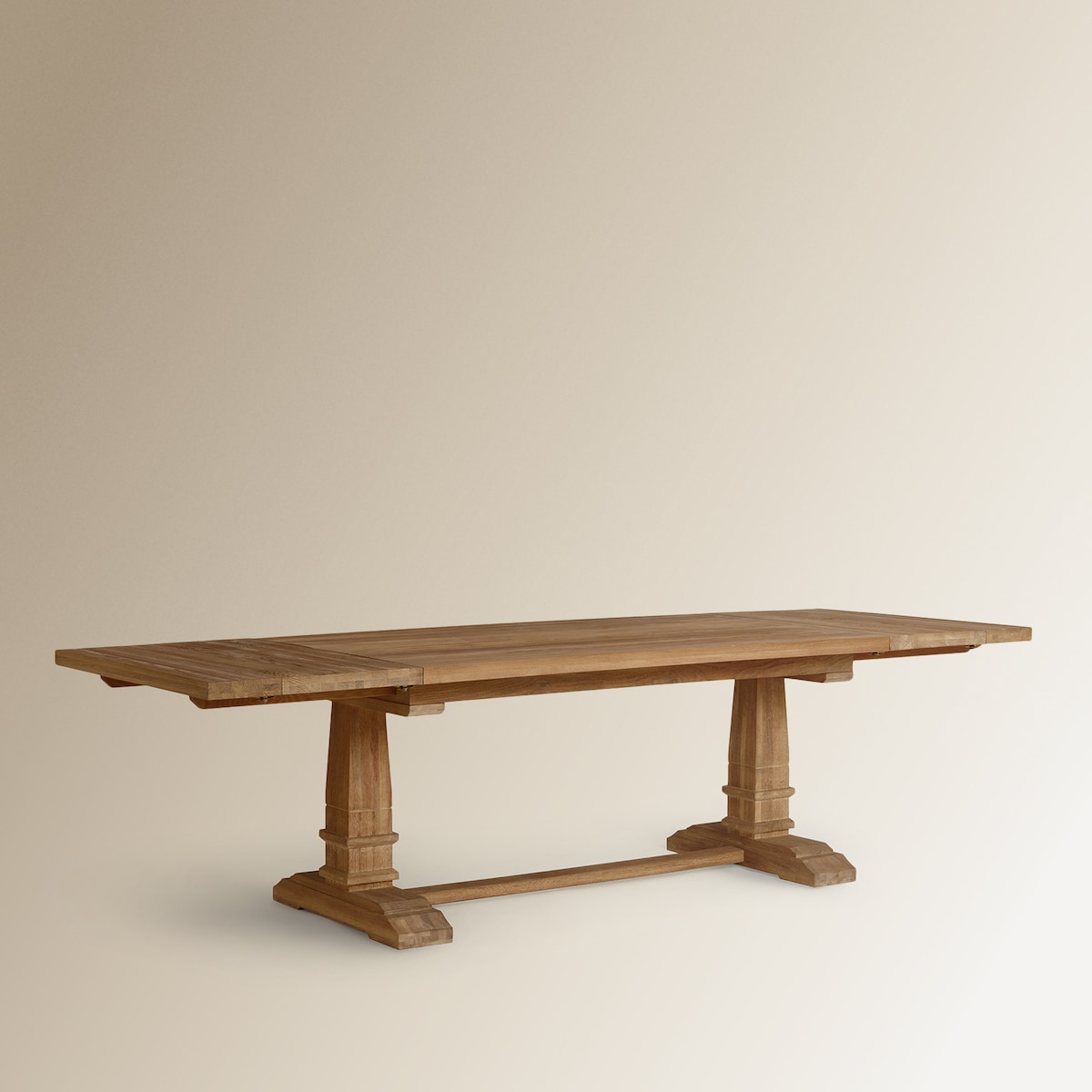 Mesa de Sala de Refeições Extensível de Carvalho Vintage Natural-7