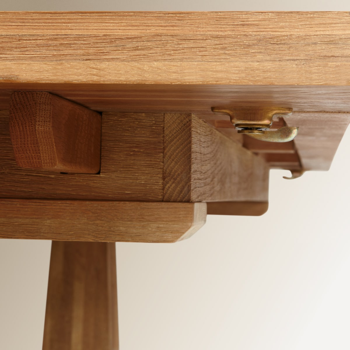 Mesa de Sala de Refeições Extensível de Carvalho Vintage Natural-10