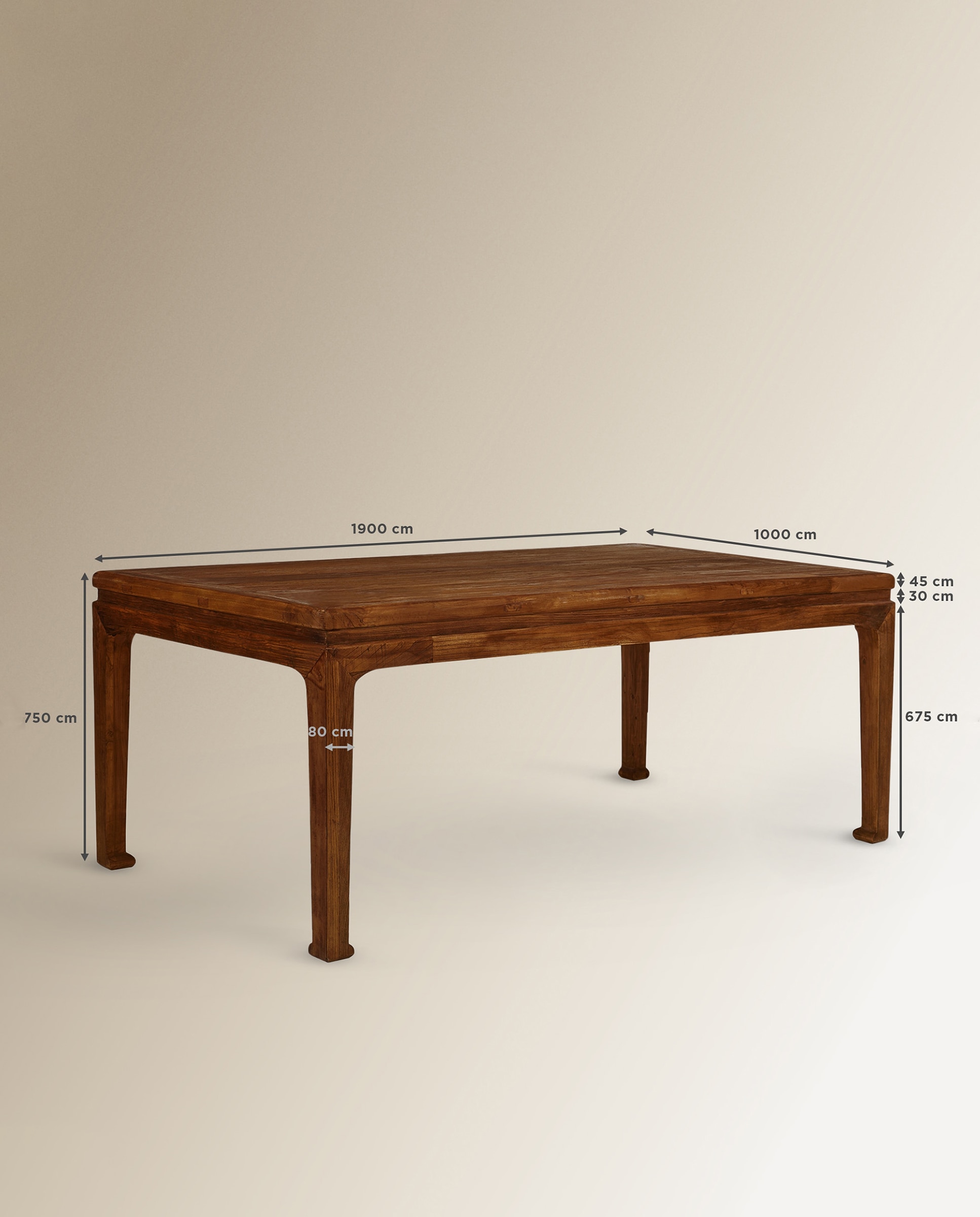 Mesa de Madeira de Olmo Reciclado Opium Natural-7