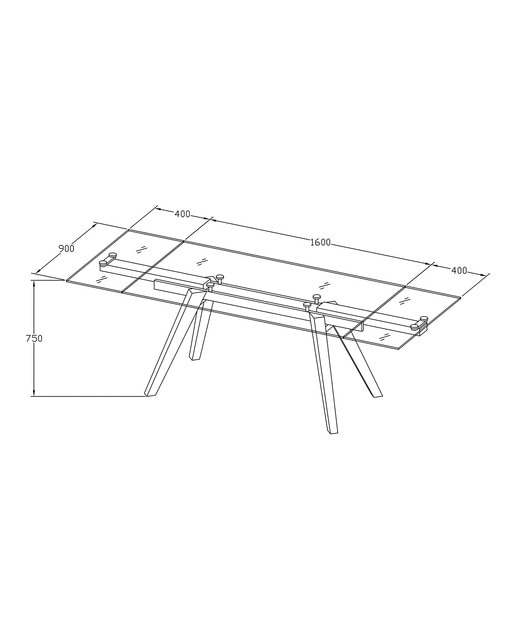 Mesa Extensível de Madeira de Freixo e Vidro Kioto Vidro/Cru-8