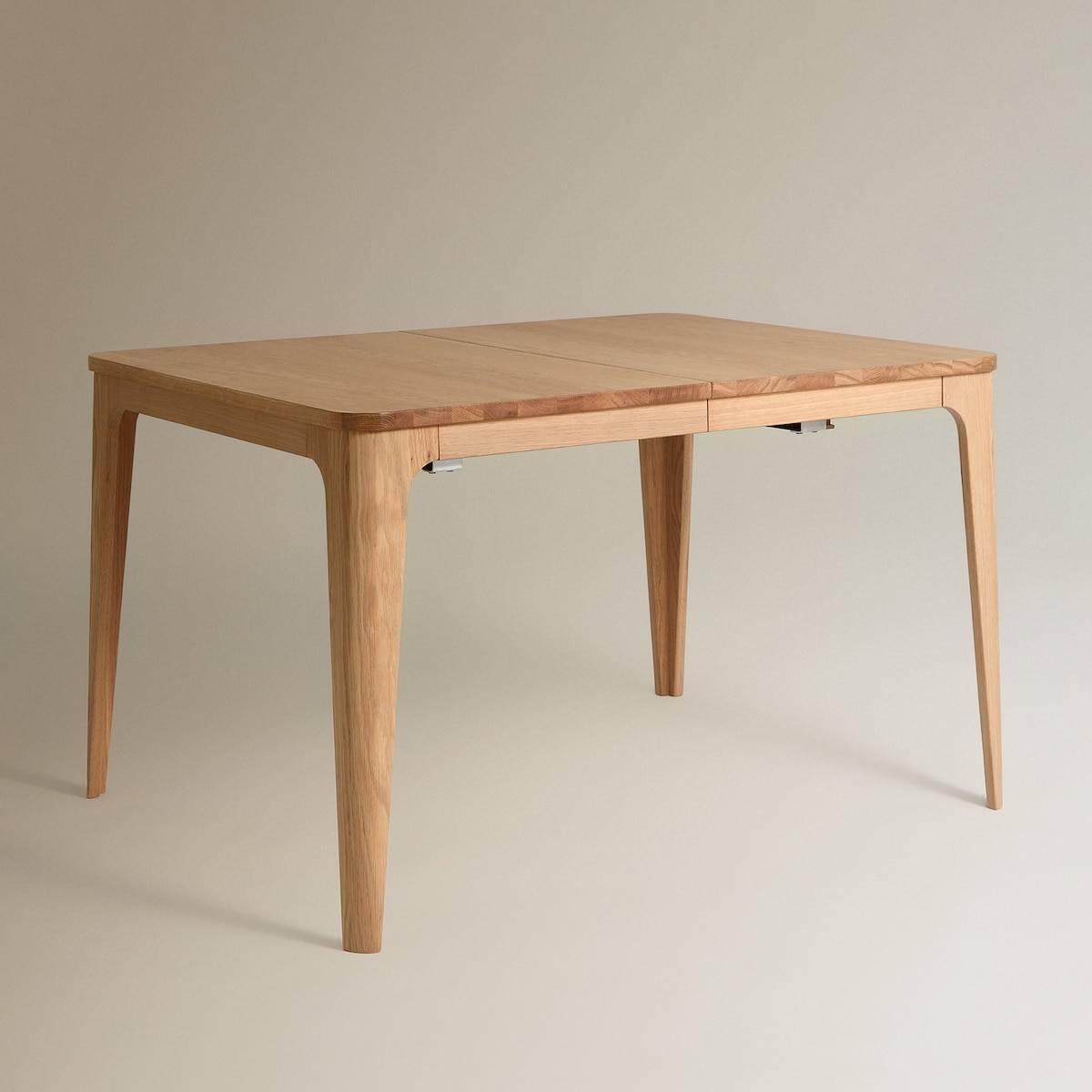 Mesa de comedor extensible de madera de roble Babylon Natural-3