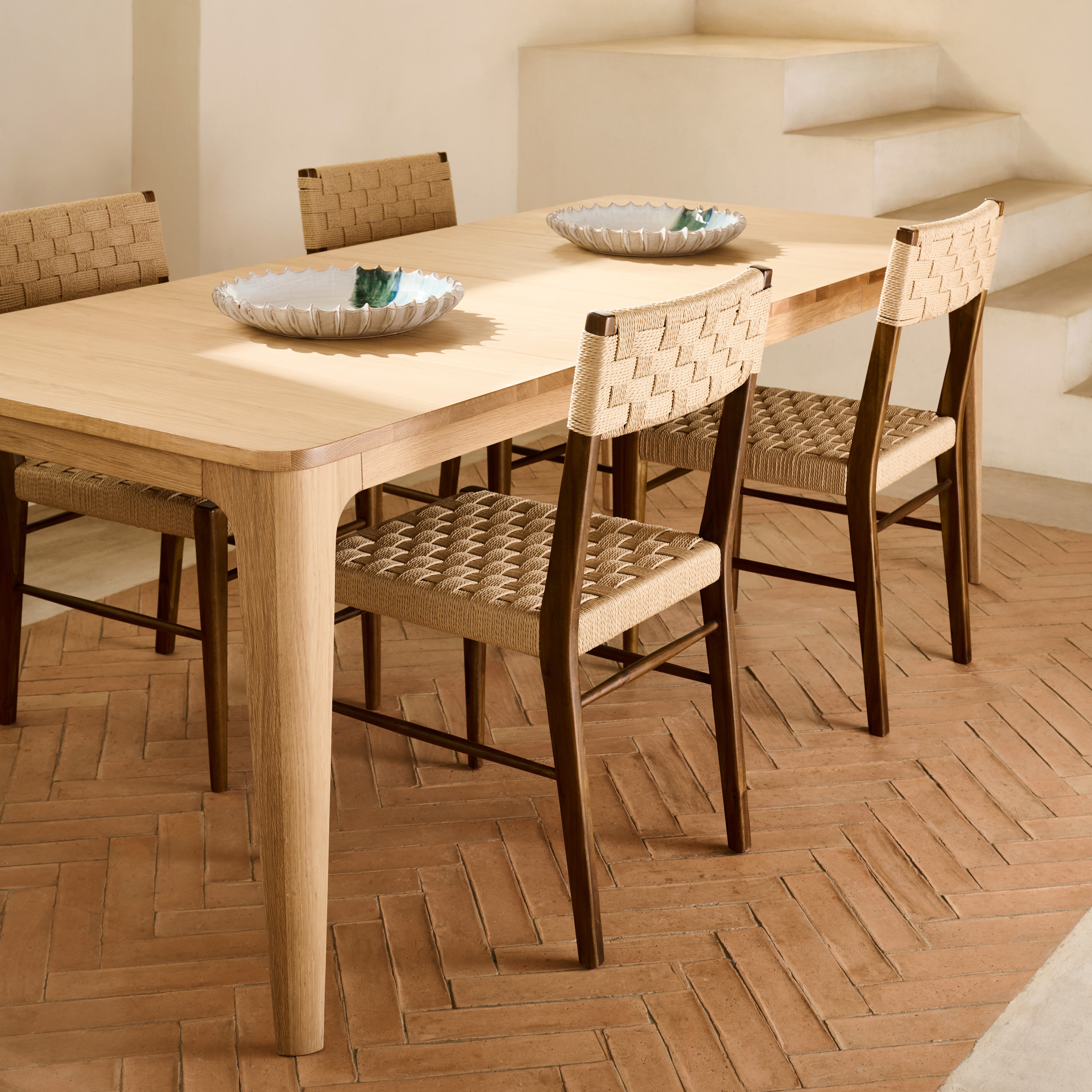 Mesa Extensível de Madeira de Carvalho Babylon Natural-9