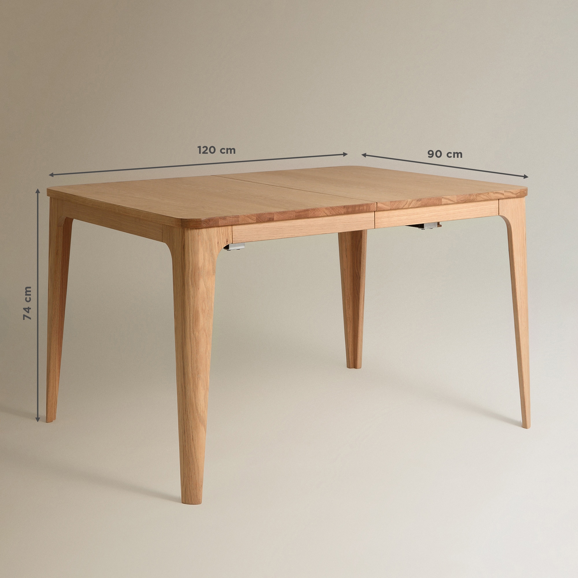 Mesa Extensível de Madeira de Carvalho Babylon Natural-12