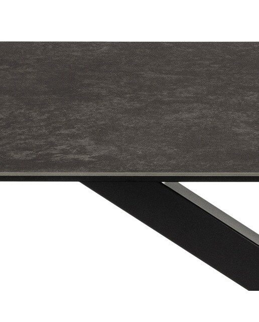 Mesa fija de cerámica Heaven - Negro 160 x 90 x 75,5 cm Negro-5