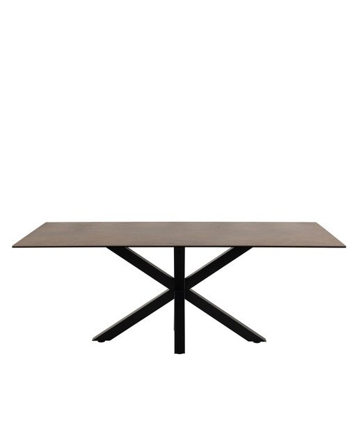 Mesa fija de cerámica Heaven - Marrón 200 x 100 x 75,5 cm Marrón-2