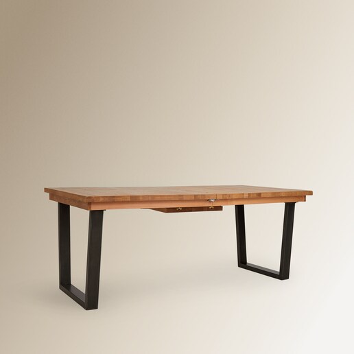 Mesa extensible de madera de roble Calia
