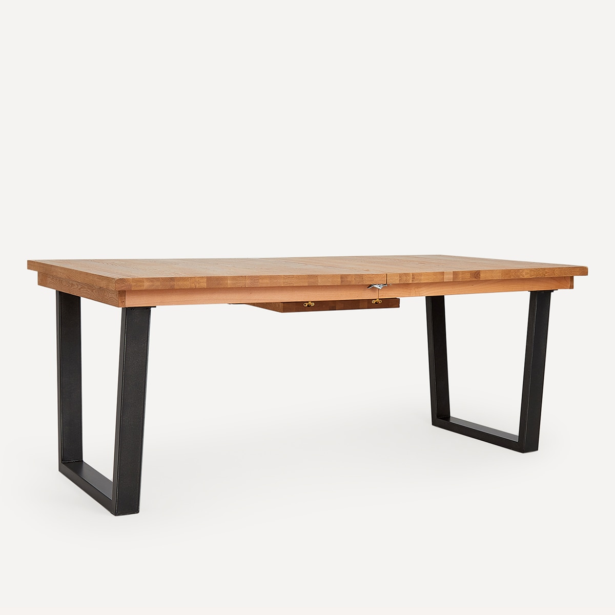Mesa Extensível de Madeira de Carvalho Calia Natural-2