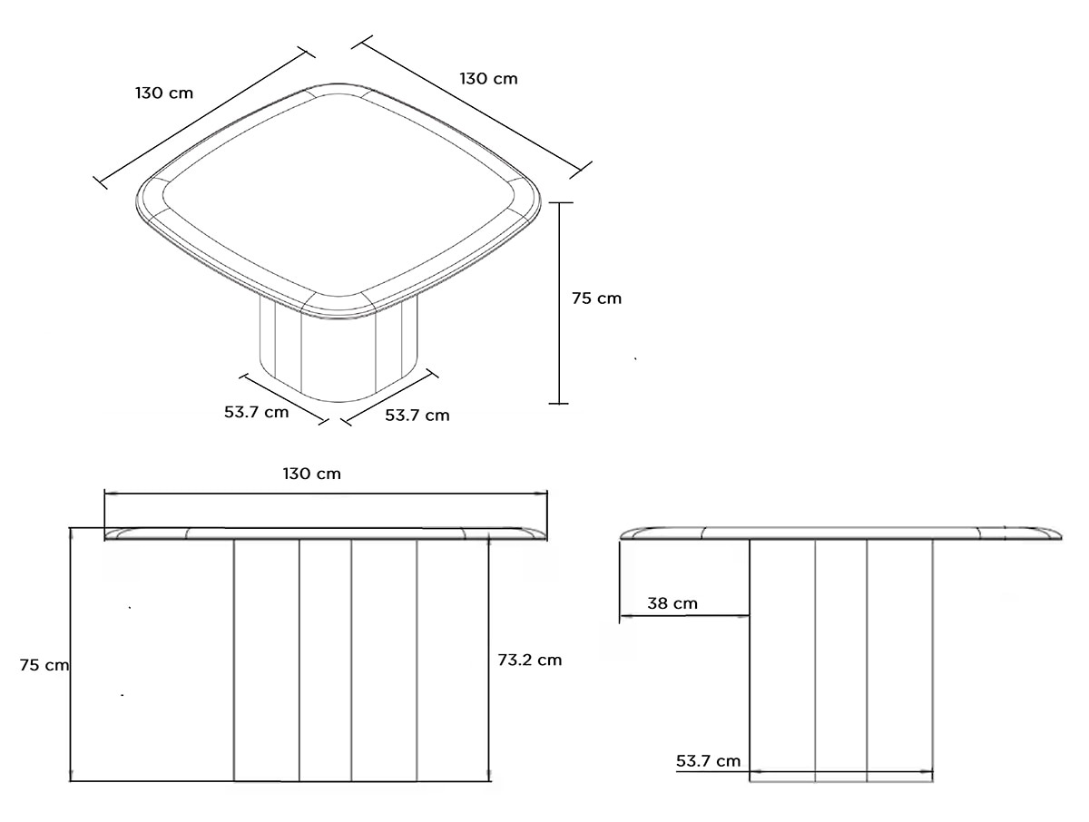 Mesa de madera de roble Isak - Natural Natural-7